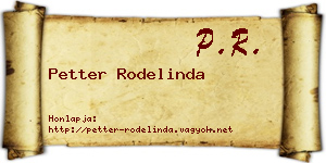 Petter Rodelinda névjegykártya